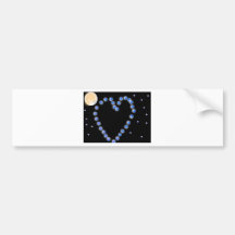 Starry love bumper sticker
