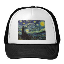 starry night,1889,Vincent van Gogh Hats