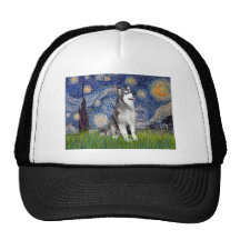 Starry Night - Alaskan Malamute Mesh Hats