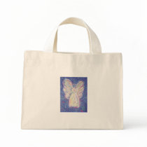 Starry Night Angel Tote Bag