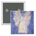Starry Night Angel Button (square)