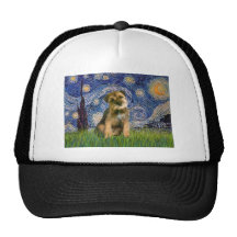 Starry Night - Border Terrier #1 Mesh Hats
