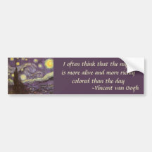 Starry Night by Vincent van Gogh Bumper Stickers