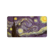 Starry Night by Vincent van Gogh Personalized Address Labels