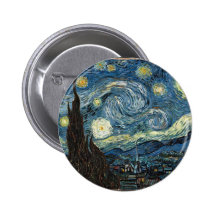 Starry Night by Vincent Van Gogh Pinback Buttons