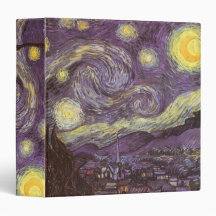 Starry Night by Vincent van Gogh Vinyl Binders