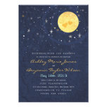 Starry Night Full Moon Wedding Invitation