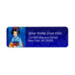 Starry Night Geisha Personalized Address Label