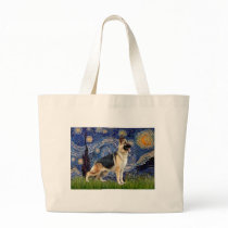 Starry Night - German Shepherd 13 Tote Bags