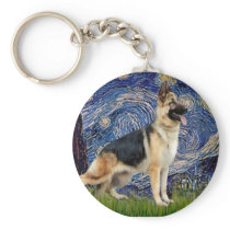 Starry Night - German Shepherd 13 Key Chains