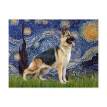Starry Night - German Shepherd 13 Postcard