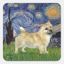 Starry Night - Norwich Terrier Sticker
