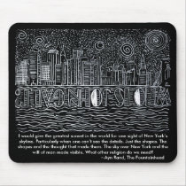 Starry Night Over New York...Who Is John Galt? Mouse Pad