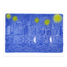 Starry Night Over New York...Who Is John Galt? Post Cards