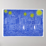 Starry Night Over New York...Who Is John Galt Poster