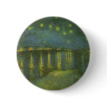 Starry Night Over Rhone by Vincent van Gogh Pinback Button