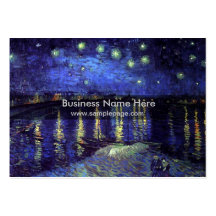 starry night over the rhone 1890,Van Gogh Business Card Templates