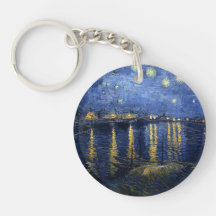Starry Night Over the Rhone Acrylic Key Chains