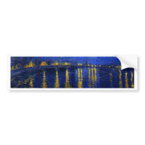 Starry Night Over The Rhone Bumper Stickers