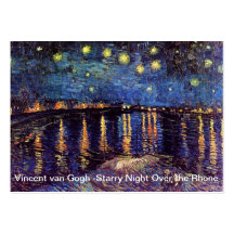 Starry night over the Rhone by Van Gogh Business Card