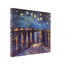 Starry night over the Rhone by Vincent van Gogh Gallery Wrap Canvas
