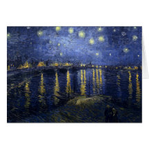 Starry Night Over the Rhone Greeting Cards