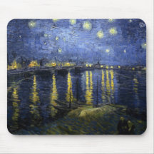Starry Night Over the Rhone Mouse Pads