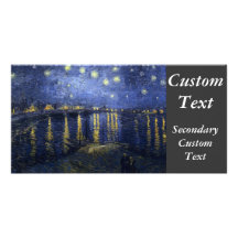 Starry Night Over the Rhone Photo Card Template