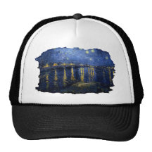Starry Night Over the Rhone Trucker Hats