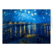 Starry Night Over the Rhone, Van Gogh Card
