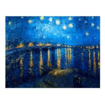 Starry Night Over the Rhone, Van Gogh Postcard