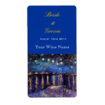 Starry Night over the Rhone wedding wine labels