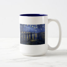 Starry Night Over The River Rhone Mugs