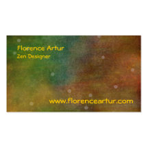 Starry Night Painted Rust and Green Business Card
