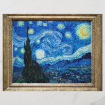Starry Night Painting By Painter Vincent Van Gogh Flyer Design