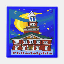 Starry Night Philadelphia Fridge Magnet
