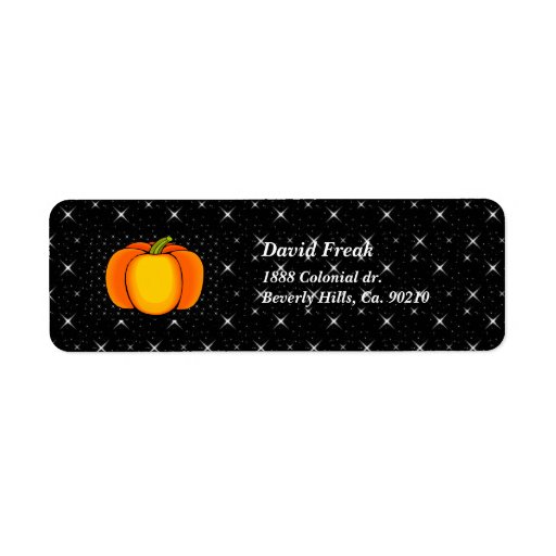 Starry Night Pumpkin Custom Return Address Labels