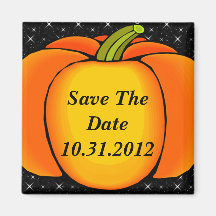 Starry Night Pumpkin Fridge Magnets