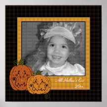 Starry Night Pumpkins Scrapbook Page Poster