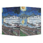 Starry Night Riverboat 3 Ring Binder