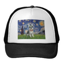 Starry Night - Schnauzer #8 Mesh Hat