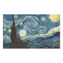 Starry Night Rectangular Stickers
