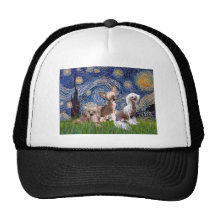 Starry Night - Three HL Chinese Cresteds Hat