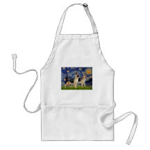 Starry Night - Two German Shepherds Aprons