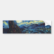 Starry Night - Van Gogh Bumper Sticker