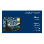 Starry Night, Vincent Van Gogh Business Card Template