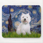 Starry Night - Westie 2 Mousepads