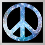 Starry Peace Sign Poster