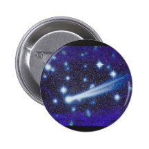 Starry Space Sky & Asteroid Pinback Buttons