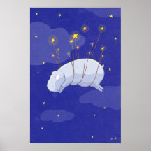 Starry Starry Hippo, a Children's Illustration Pos Posters